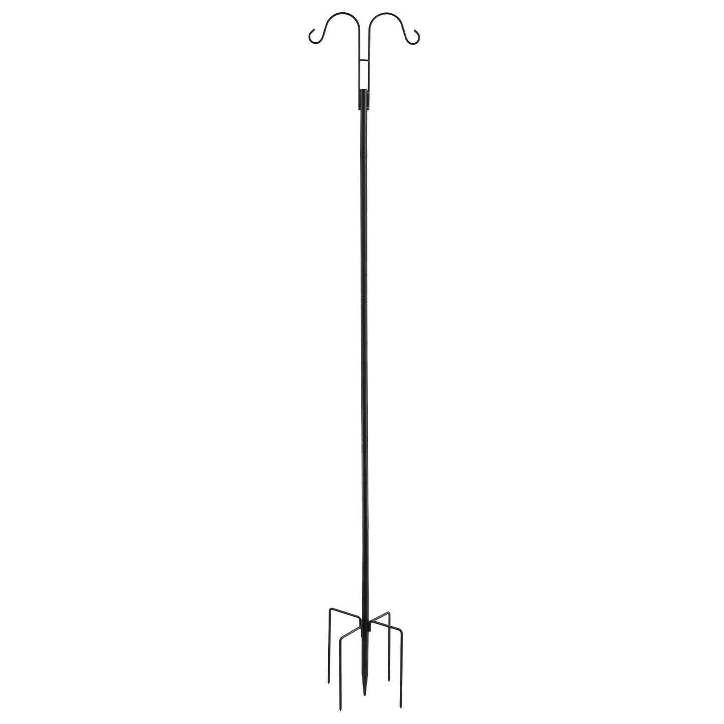 VEVOR Double Shepherds Hooks for Outdoor, 8 Pack 76 Inch Heavy Duty Bird Feeder Pole, 3/4 Inch Thick Garden Hooks for Hanging Hummingbird Feeder, Plant Baskets, Solar Light Lanterns,Wind Chimes