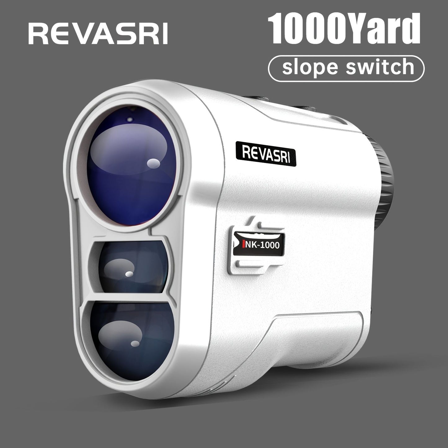 REVASRI Golf Rangefinder With Slope And Pin Lock Vibration; External Slope Switch For Golf Tournament Legal; Rangefinders With Rechargeable Battery 1000YDS Laser Range Finder