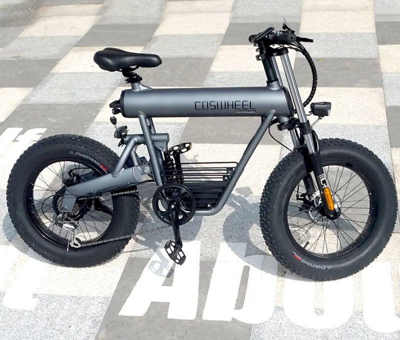 Road E-Bike 20'x4.0'  Fat Tire 500W with 48V20AH Li-ion Battery, Shimano 7 Speed E-Bike Suitable for city beach snow off-road