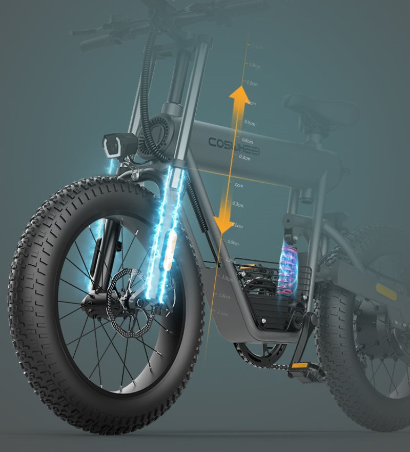 Road E-Bike 20'x4.0'  Fat Tire 500W with 48V20AH Li-ion Battery, Shimano 7 Speed E-Bike Suitable for city beach snow off-road