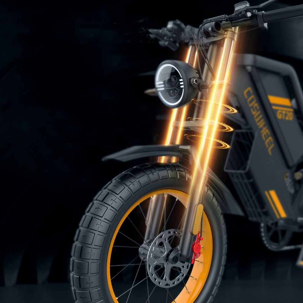 Off-road e-bike Equipped with super motor 1000W 48V25AH lithium battery 20"*4.0 fat tires Specially suitable for touring, sand, snow, mountains and other adventurous places.