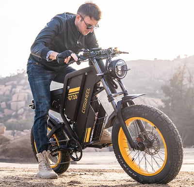 Off-road e-bike Equipped with super motor 1000W 48V25AH lithium battery 20"*4.0 fat tires Specially suitable for touring, sand, snow, mountains and other adventurous places.
