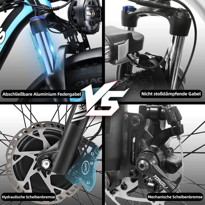 Electric Bike KETELES 48V 23AH Dual Motor 1000W*2 26"*4.0 MTB