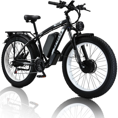 Electric Bike KETELES 48V 23AH Dual Motor 1000W*2 26"*4.0 MTB