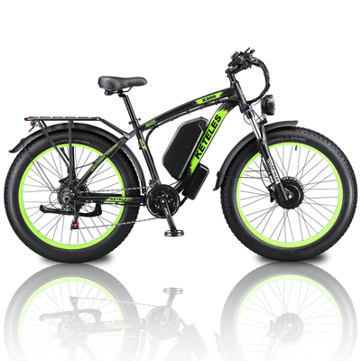 Electric Bike KETELES 48V 23AH Dual Motor 1000W*2 26"*4.0 MTB
