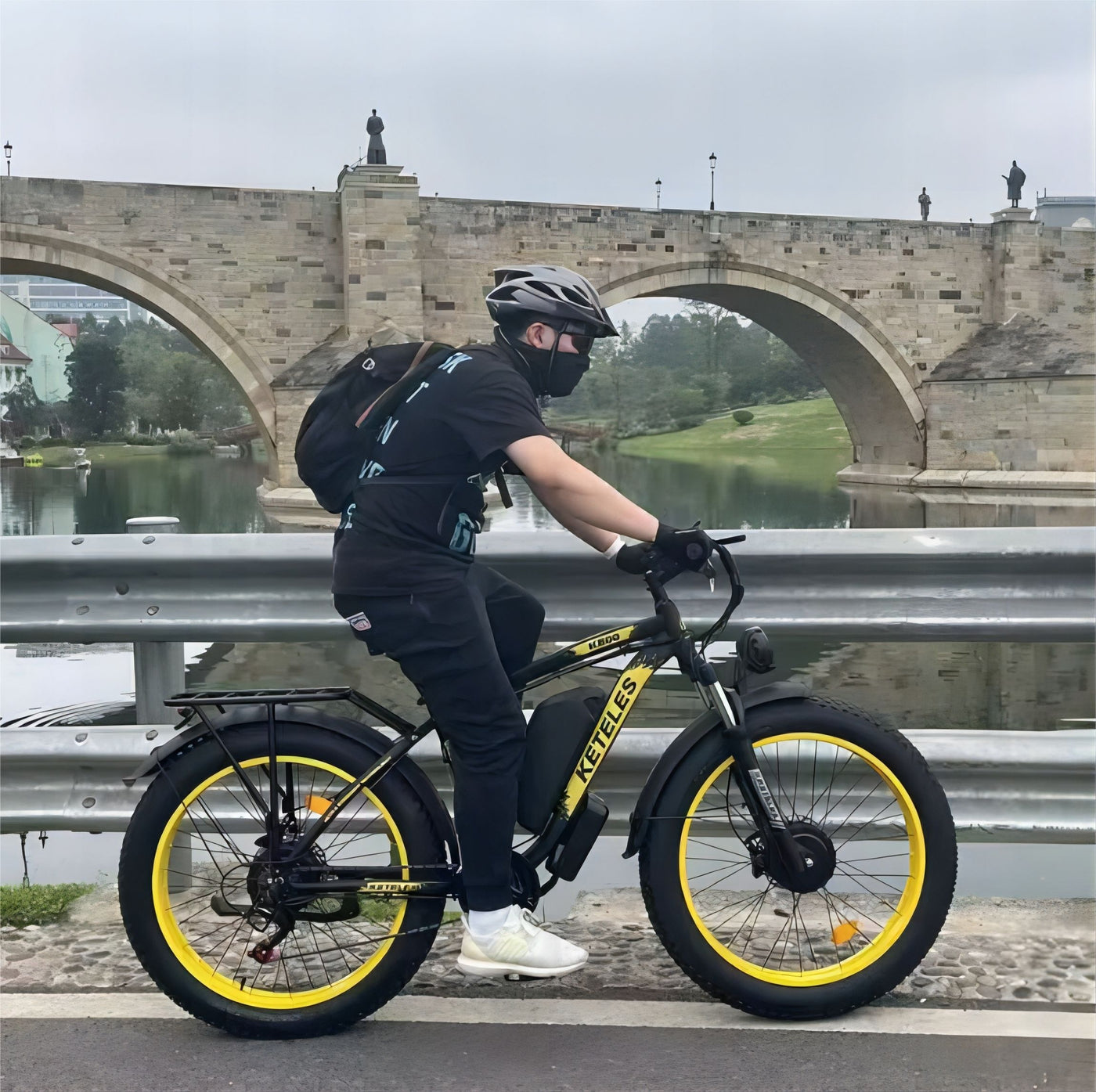 Electric Bike KETELES 48V 23AH Dual Motor 1000W*2 26"*4.0 MTB