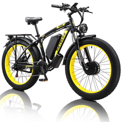 Electric Bike KETELES 48V 23AH Dual Motor 1000W*2 26"*4.0 MTB
