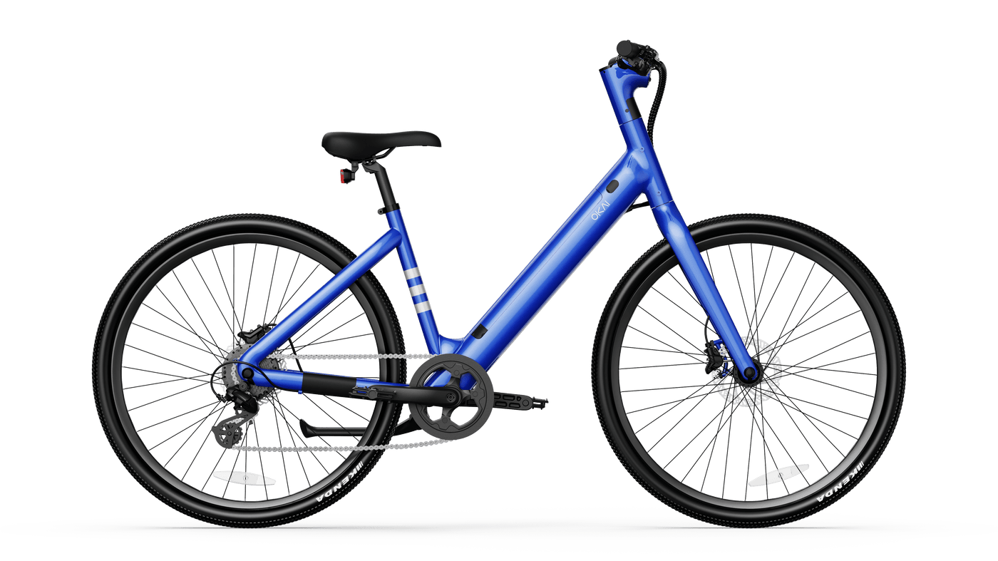 Minimalist Fitness Step-through e-Bike w/ up to 62 miles Max Operating Range and 20 MPH Max Speed - Bolt Blue