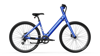 Minimalist Fitness Step-through e-Bike w/ up to 62 miles Max Operating Range and 20 MPH Max Speed - Bolt Blue