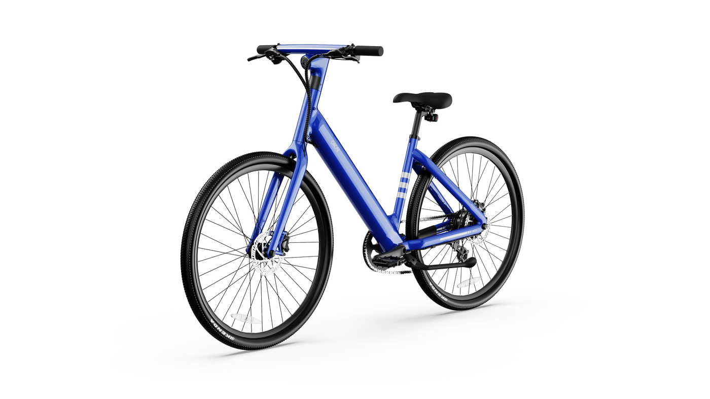 Minimalist Fitness Step-through e-Bike w/ up to 62 miles Max Operating Range and 20 MPH Max Speed - Bolt Blue