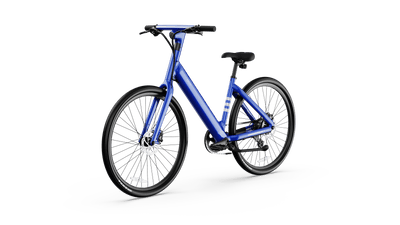 Minimalist Fitness Step-through e-Bike w/ up to 62 miles Max Operating Range and 20 MPH Max Speed - Bolt Blue