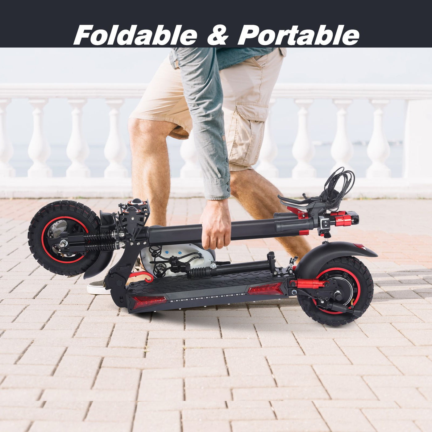 WHOSU Adult Electric Scooter with Removable Seat, 1200W Motor, Max 35mph, 33 Miles, 11" Off Road Tires, Fast Electric Scooter for Adults, E Scooter w/ 4 Braking System